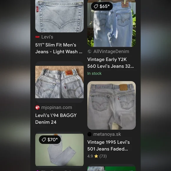 Rare Vintage Levi's women size 31 Ribcage Straight Ankle Jeans in Light Blue - Picture 9 of 10